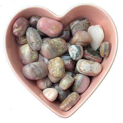 Pink Opal Tumbled Stone Natural Gemstone - One Stone