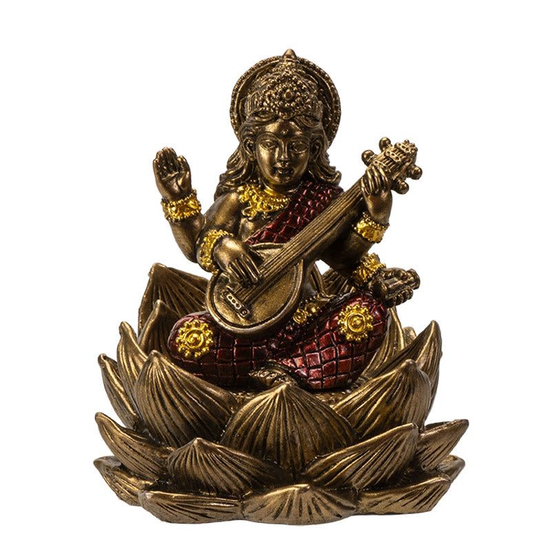 3.3&quot; Saraswati on Lotus Statue