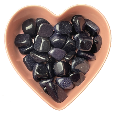 Blue Goldstone Tumbled Stone Natural Gemstone - One Stone