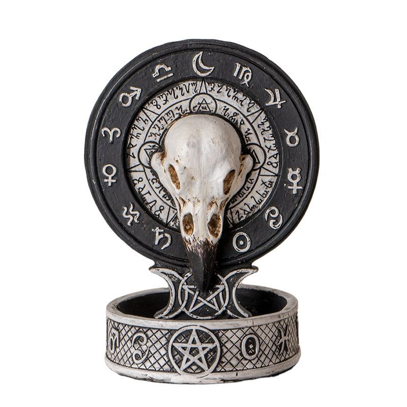 4.75&quot; Raven Skull Backflow Incense Burner