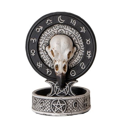 4.75&quot; Raven Skull Backflow Incense Burner