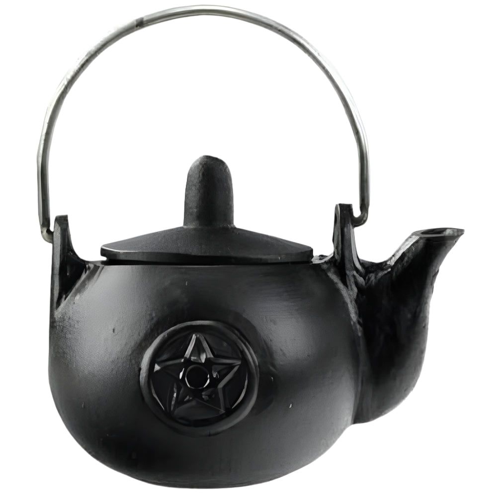 4&quot; Pentagram Cast Iron Kettle with Lid