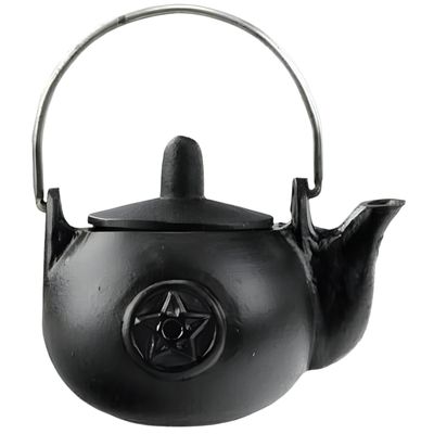 4&quot; Pentagram Cast Iron Kettle with Lid