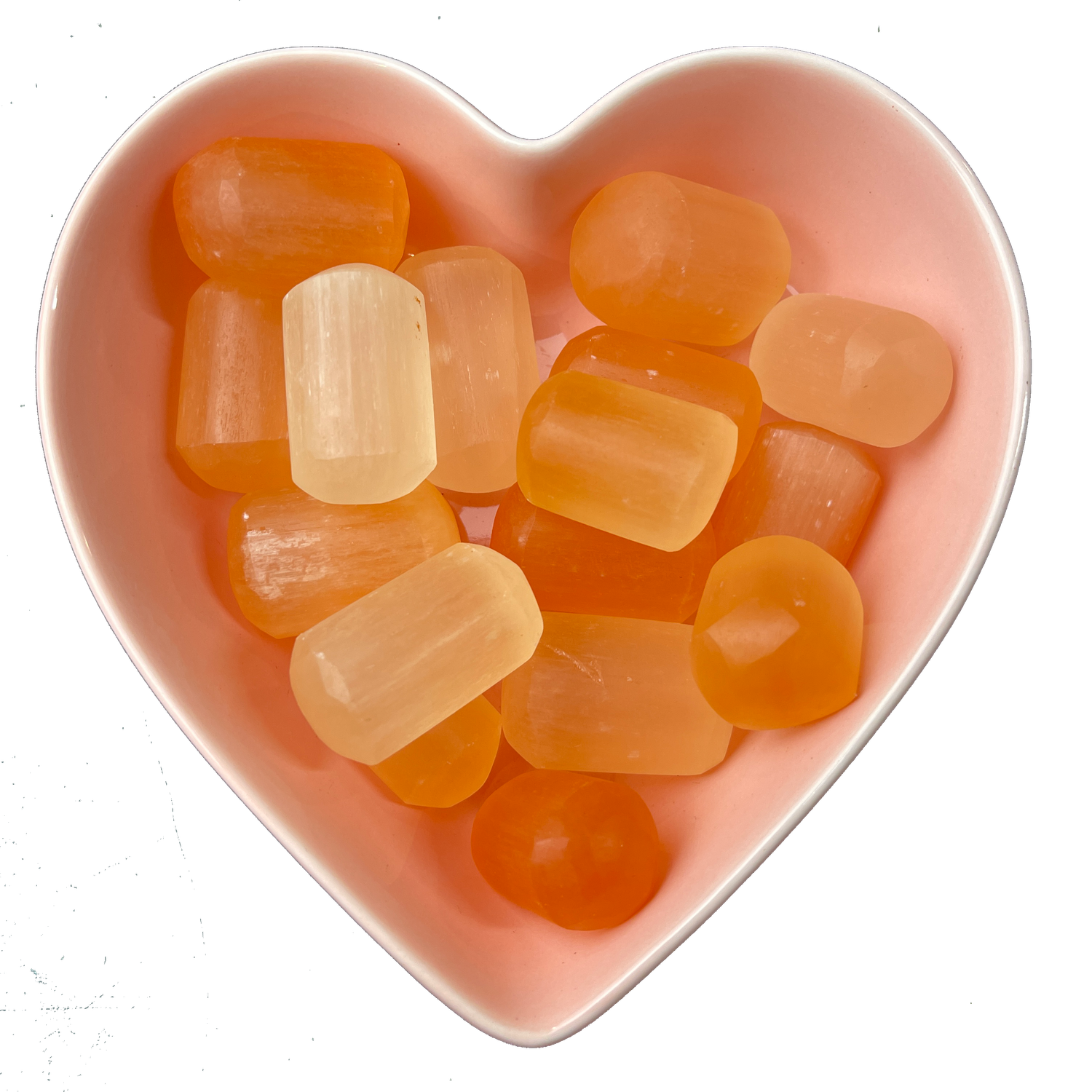Orange Selenite Tumbled Stone Natural Gemstone - One Stone