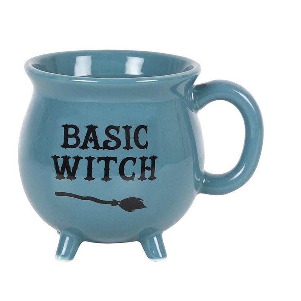 4&quot; Ceramic Cauldron Mug - Basic Witch Blue