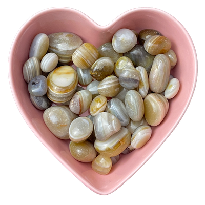Banded Agate Tumbled Stone Natural Gemstone - One Stone