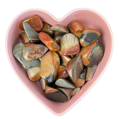 Polychrome Jasper Tumbled Stone Natural Gemstone - One Stone