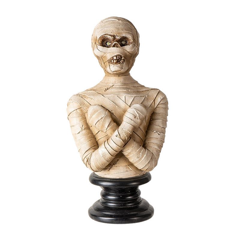 13&quot; Mummy Bust with LED Light Statue