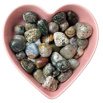 Ocean Jasper Tumbled Stone Natural Gemstone - One Stone