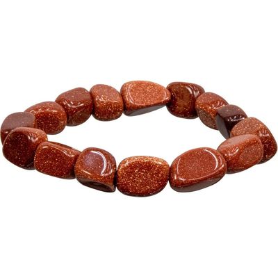 Tumbled Stones Bracelet - Red Goldstone
