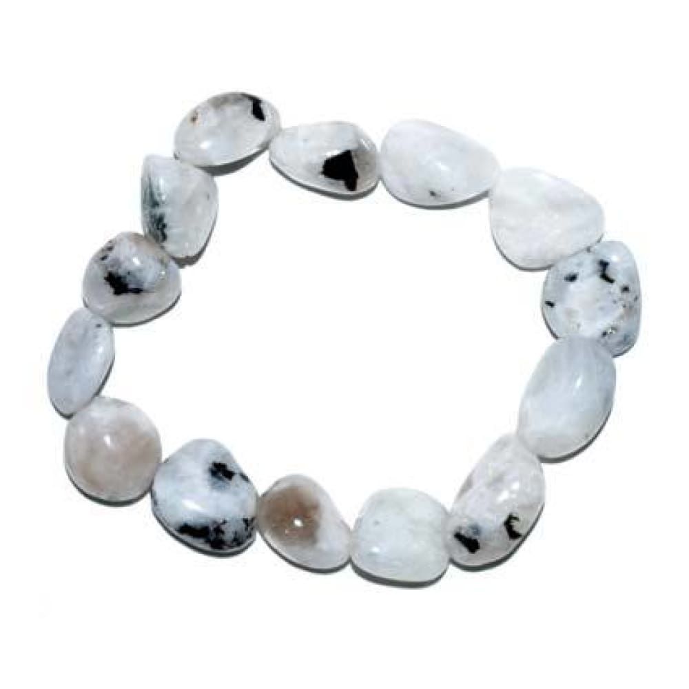 Tumbled Stones Bracelet - Rainbow Moonstone