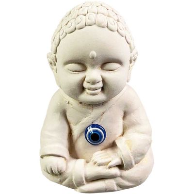 2.75&quot; Gypsum Cement Buddha Figurine - Evil Eye