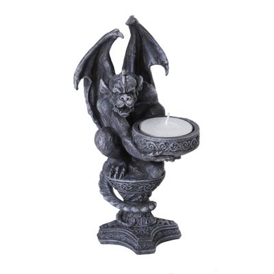 6&quot; Gargoyle Tealight Candle Holder, SKU PG-12093, UPC 700317015925