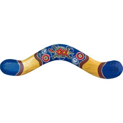 19&quot; Hand Painted Curved Boomerang - Dot Design, SKU KH-31296, UPC 700317388692