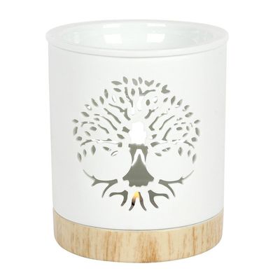 4.3&quot; Ceramic Oil Burner - Tree of Life, SKU PG-14037, UPC 700317050315