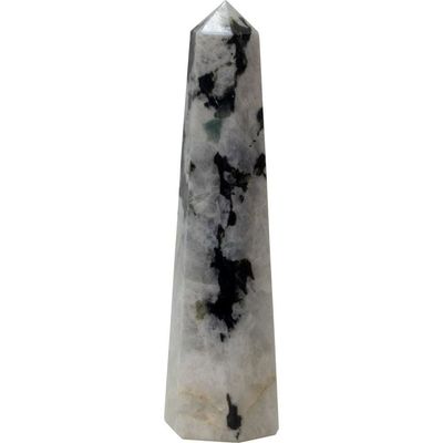 3-4&quot; Gemstone Obelisk - Rainbow Moonstone, SKU KH-76182, UPC 6016201731760