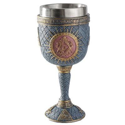 7&quot; Resin &amp; Stainless Steel Chalice / Goblet - Masonic
