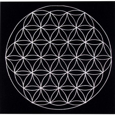 12&quot; x 12&quot; Charging Mat - Flower of Life, SKU KH-64403, UPC 6016211227291