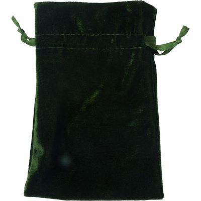 4&quot; x 6&quot; Premium Unlined Velvet Bag - Moss, SKU KH-60107, UPC 6016243313375