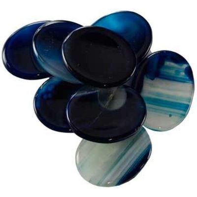 Worry Stone - Blue Onyx, SKU KH-62322-D12, UPC 6016219788701