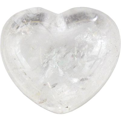 2&quot; Puffed Gemstone Heart - Clear Quartz, SKU KH-62352, UPC 6016202937932