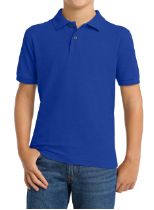 Youth Pique Polo w/ Logo Embroidered (XS-XL)