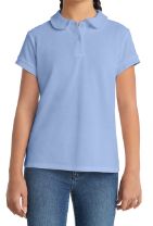 Girls Polo w/ Peter Pan Collar + Embroidered Logo (XS-XL)