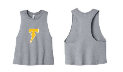 Thunder Bolt BELLA+CANVAS Women’s Racerback Cropped Tank