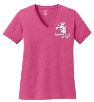 LCE Port & Co™ Women's Core Cotton V-Neck Tee