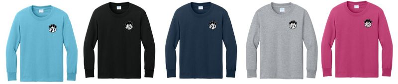 JFCES Long Sleeve Cotton Tee with Paw