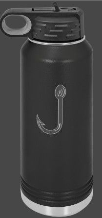 J Hook Engraved Camel 32oz Water Bottle