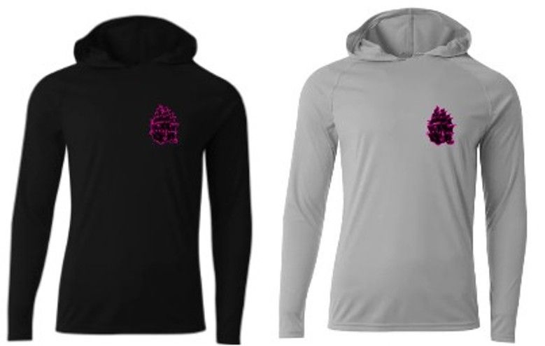 PTE YOUTH Long Sleeved Hooded Dri Fit w/ Left Chest Pirate Ship Logo