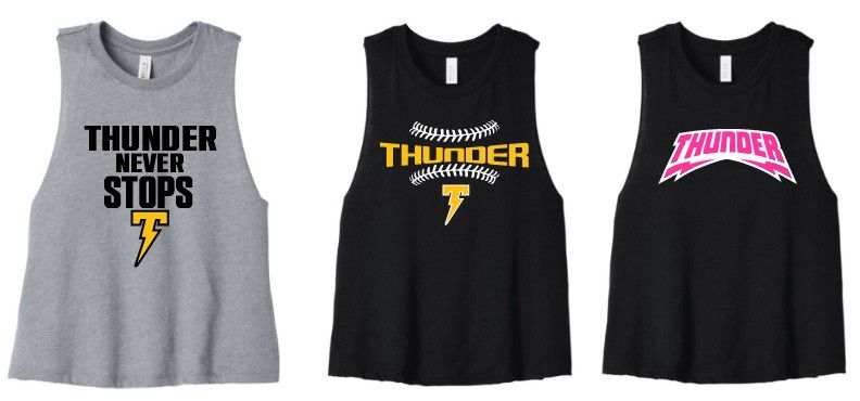 Thunder Fan BELLA+CANVAS Women’s Racerback Cropped Tank