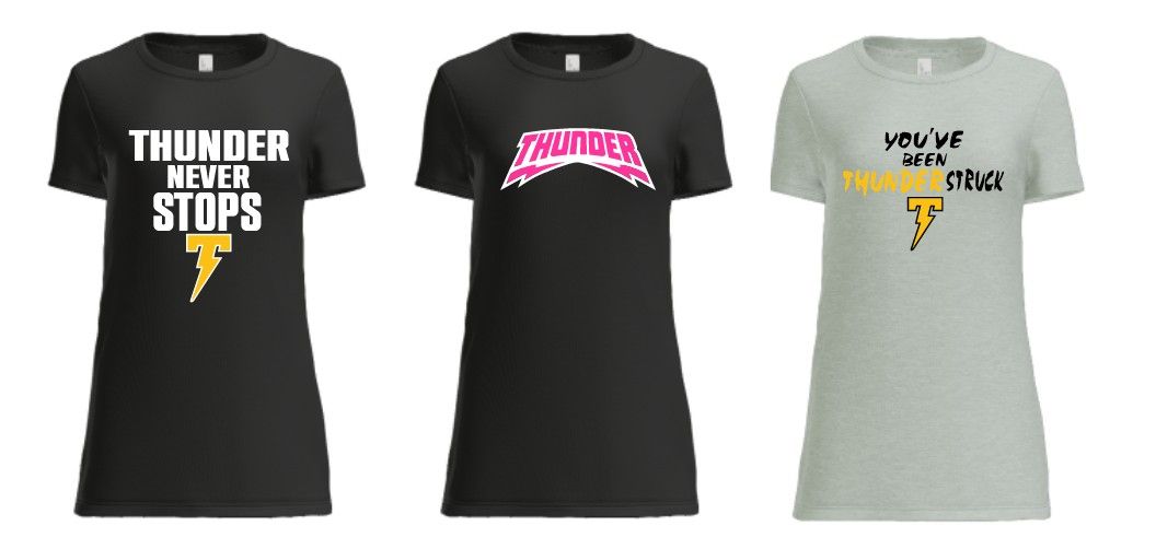 Thunder Fan Ladies District Tri Blend Cotton Tee