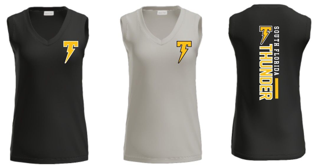 Thunder Fan Tank w/ Back Women's Sleeveless Posicharge V-Neck