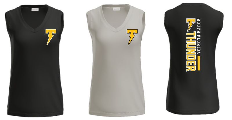 Thunder Fan Tank w/ Back Women's Sleeveless Posicharge V-Neck