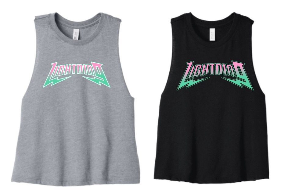 PBG Lightning Bella & Canvas Women's Racerback Cropped Tank PBG Lightning Bella & Canvas Women's Racerback Cropped Tank