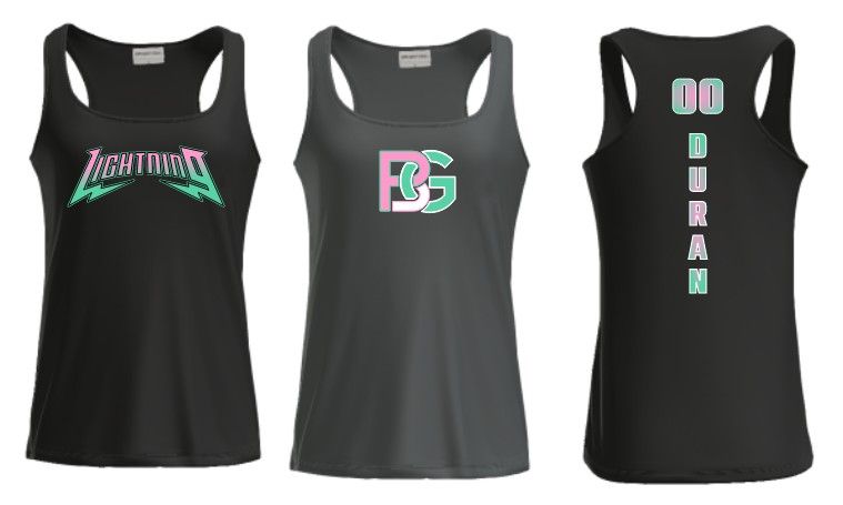 PBG Lightning Women's PosiCharge Competitor Racerback Tank PBG Lightning Women's PosiCharge Competitor Racerback Tank