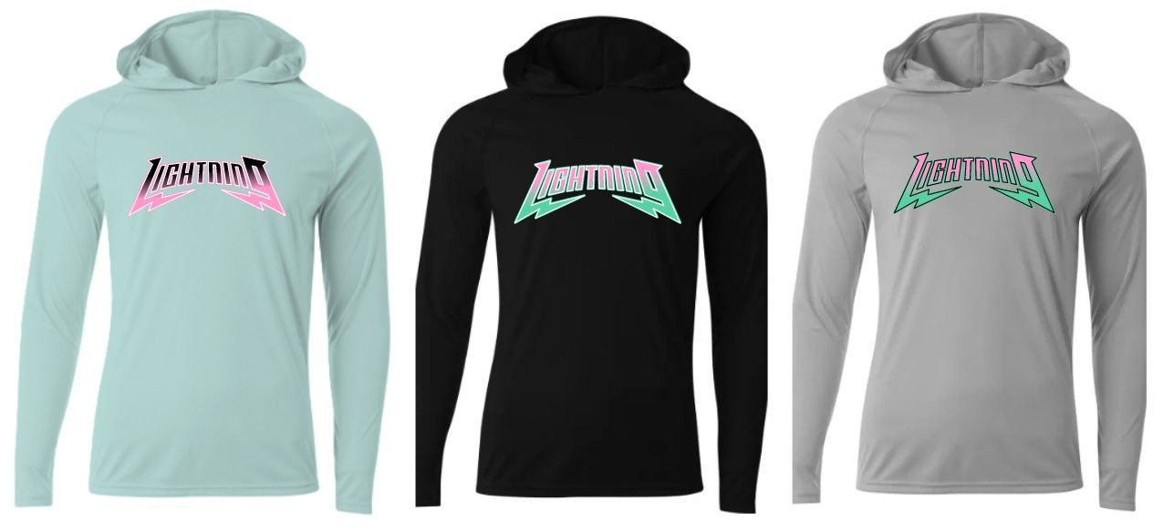 PBG Lightning Long Sleeve Dri-Fit Hoodie Full Front PBG Lightning Long Sleeve Dri-Fit Hoodie Full Front