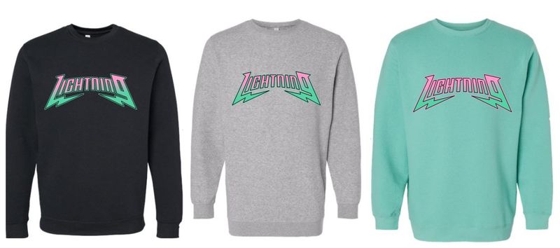 PBG Lightning Unisex Crewneck Elevated Fleece Sweatshirt PBG Lightning Unisex Crewneck Elevated Fleece Sweatshirt