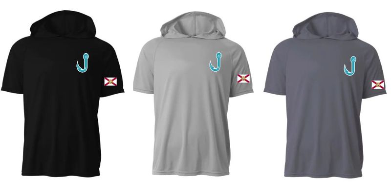 Fuentes Short Sleeved Hoodie w/ Left Chest Logo & Florida Flag