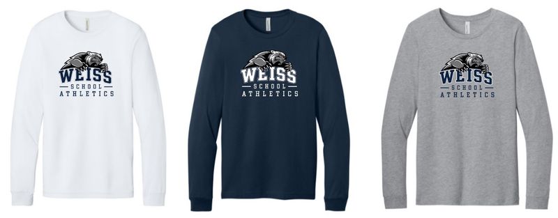 Weiss School Athletics BELLA+CANVAS® Unisex Jersey L/S Tee Full Front