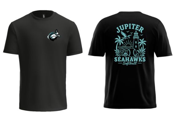 Jupiter Seahawks Full Back Scene Black Shirt Jupiter Seahawks Full Back Scene Black Shirt