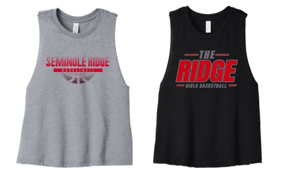 Seminole Ridge Basketball Bella & Canvas Women's Racerback Cropped Tank