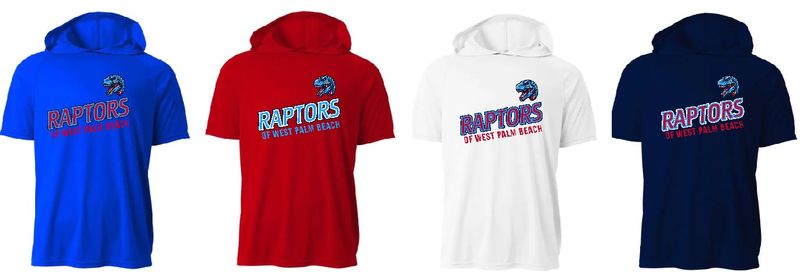 Raptors Short Sleeve Dri Fit Hoodie with Raptors
