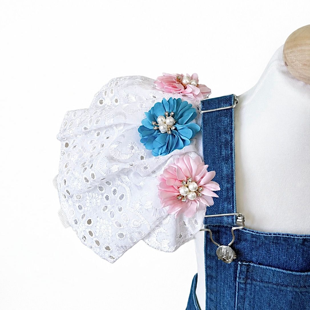 Salopette in Denim  con spalline intercambiabili – Piccole Storie da Indossare