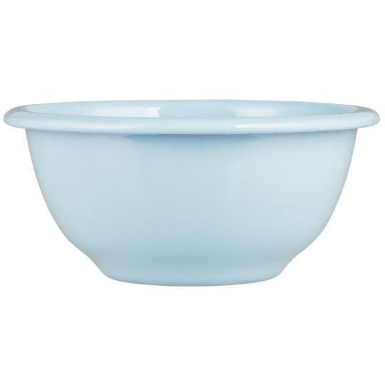 Light blue enamel cereal bowl Light blue enamel cereal bowl