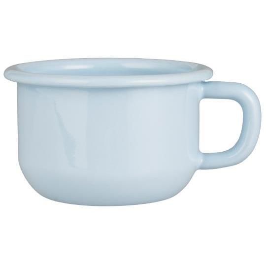 Light blue enamel cup