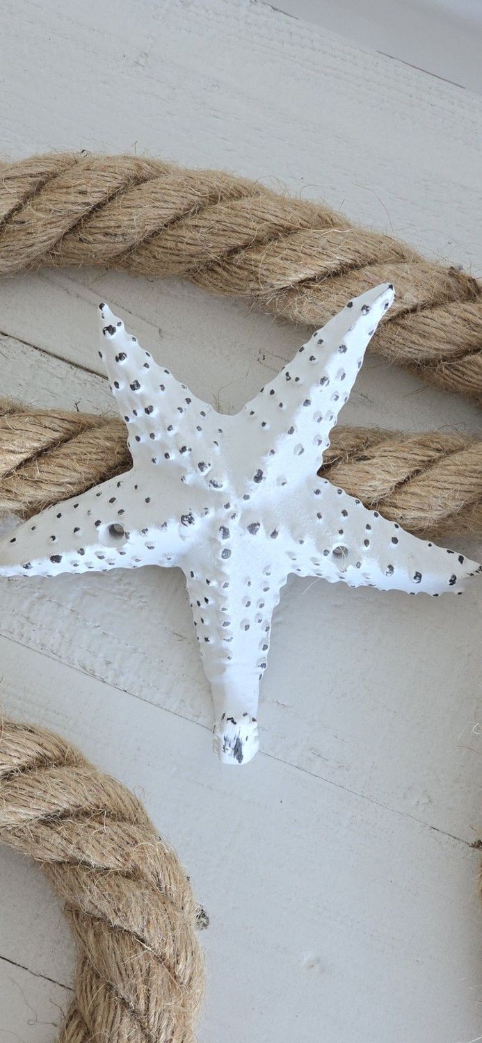 White starfish metal hook