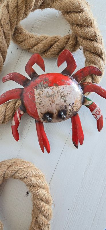 Recycled metal crab Recycled metal crab